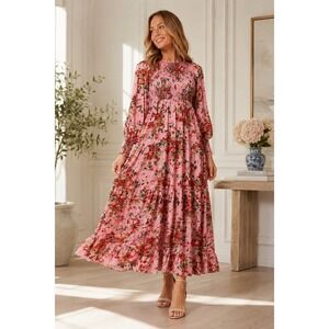 Tuckernuck Peony Meadows Libby Floral Maxi Dress (MSRP: $280) Size Large